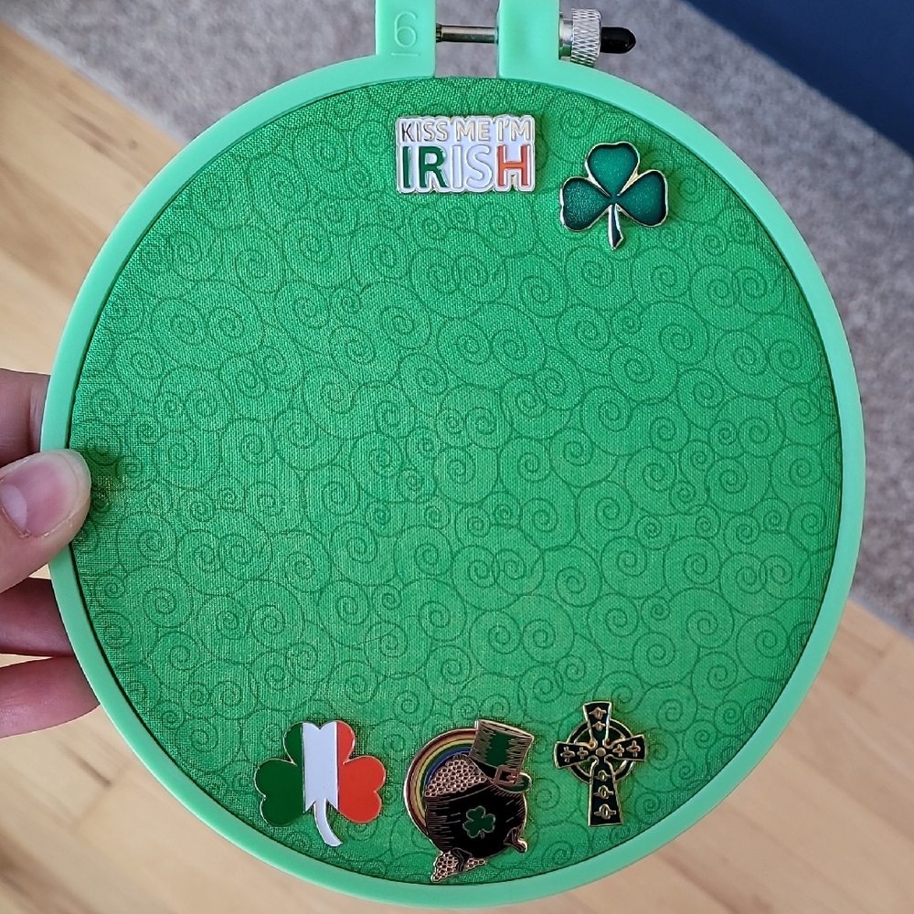 Green Irish Themed Embroidery Hoop
